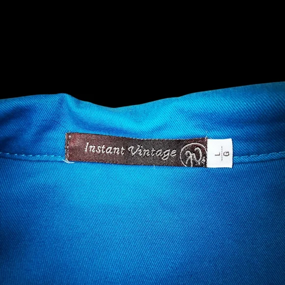 Blue Button-Up Jacket - Picture 10 of 12